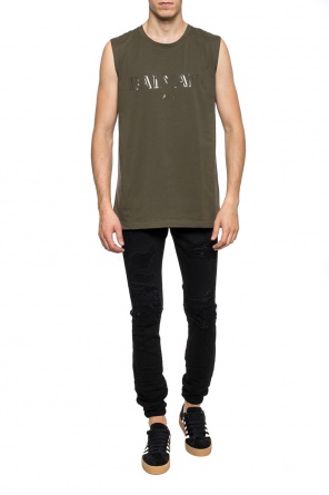 T-shirt with sheer branding, zdjęcie 2 T-shirt with sheer branding od Balmain